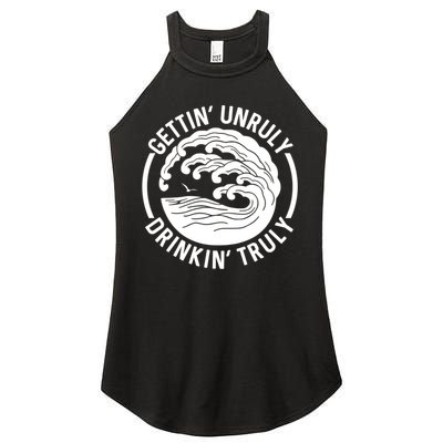 Gettin' Unruly In' Hard Seltzer Summer Beach Alcohol Gift Women's Perfect Tri Rocker Tank
