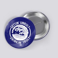 Gettin' Unruly In' Hard Seltzer Summer Beach Alcohol Gift Button
