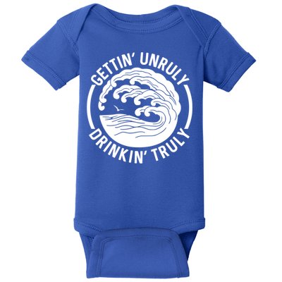 Gettin' Unruly In' Hard Seltzer Summer Beach Alcohol Gift Baby Bodysuit