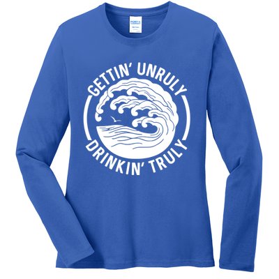 Gettin' Unruly In' Hard Seltzer Summer Beach Alcohol Gift Ladies Long Sleeve Shirt