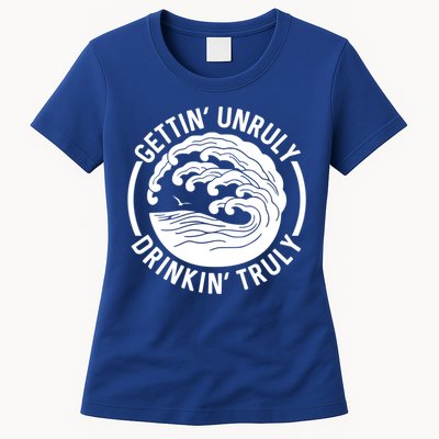 Gettin' Unruly In' Hard Seltzer Summer Beach Alcohol Gift Womens T-Shirt