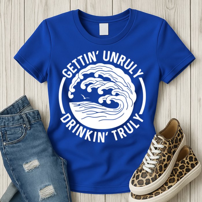 Gettin' Unruly In' Hard Seltzer Summer Beach Alcohol Gift Womens T-Shirt