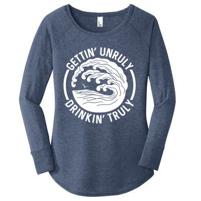 Gettin' Unruly In' Hard Seltzer Summer Beach Alcohol Gift Women's Perfect Tri Tunic Long Sleeve Shirt