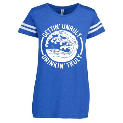 Gettin' Unruly In' Hard Seltzer Summer Beach Alcohol Gift Enza Ladies Jersey Football T-Shirt