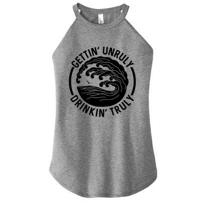 Gettin' Unruly In' Hard Seltzer Summer Beach Alcohol Gift Women's Perfect Tri Rocker Tank