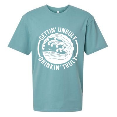 Gettin' Unruly In' Hard Seltzer Summer Beach Alcohol Gift Sueded Cloud Jersey T-Shirt