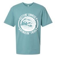 Gettin' Unruly In' Hard Seltzer Summer Beach Alcohol Gift Sueded Cloud Jersey T-Shirt