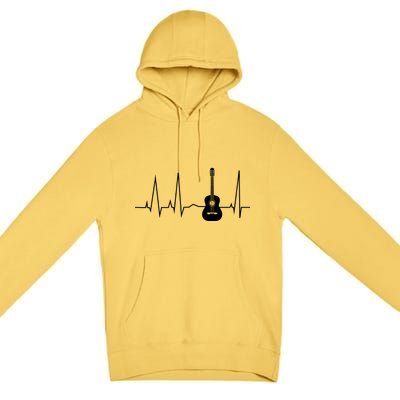 Guitar Heartbeat Pulse Premium Pullover Hoodie