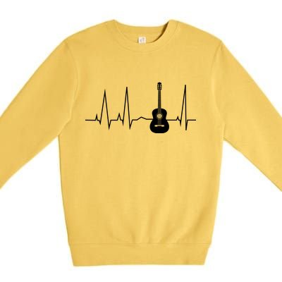 Guitar Heartbeat Pulse Premium Crewneck Sweatshirt