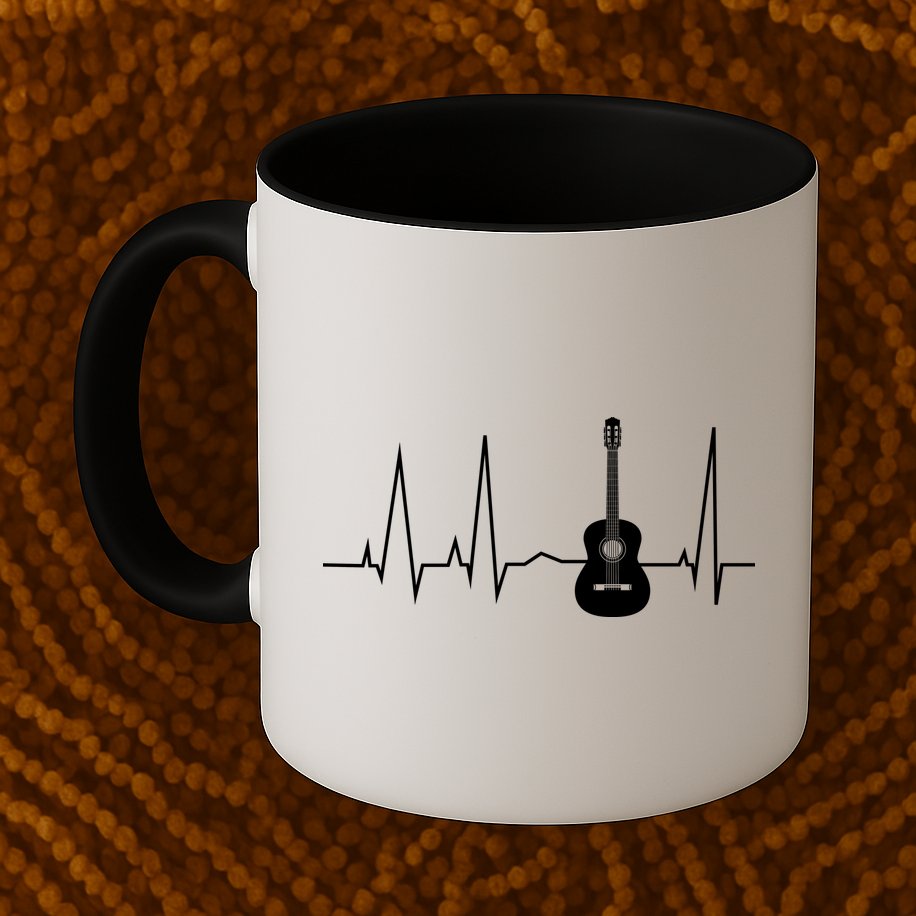 Guitar Heartbeat Pulse Mug