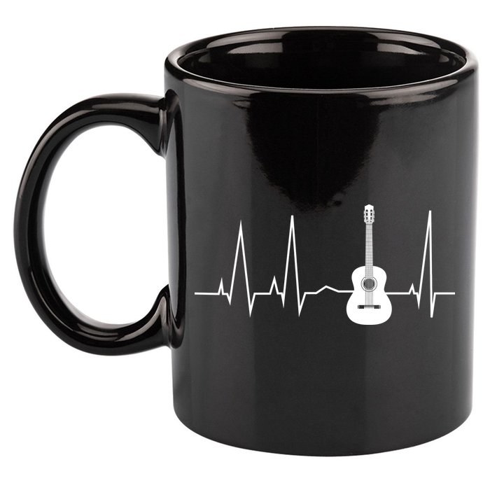 Guitar Heartbeat Pulse 11oz C Handle Ceramic Mug