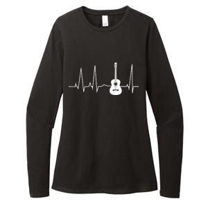 Guitar Heartbeat Pulse Womens CVC Long Sleeve Shirt