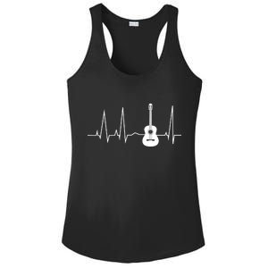 Guitar Heartbeat Pulse Ladies PosiCharge Competitor Racerback Tank