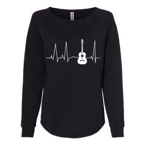 Guitar Heartbeat Pulse Womens California Wash Sweatshirt