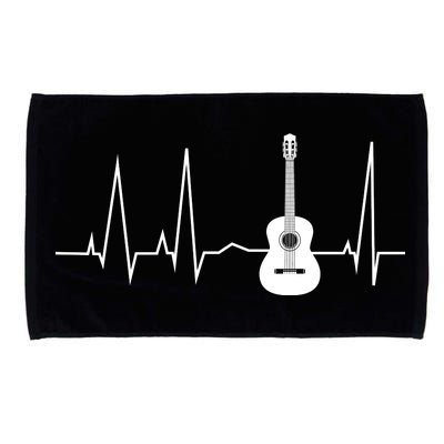 Guitar Heartbeat Pulse Microfiber Hand Towel