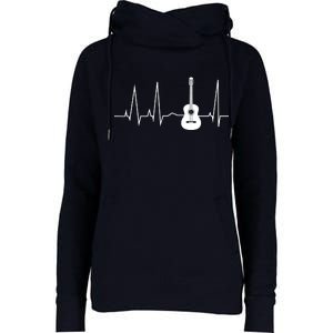 Guitar Heartbeat Pulse Womens Funnel Neck Pullover Hood