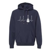 Guitar Heartbeat Pulse Premium Hoodie