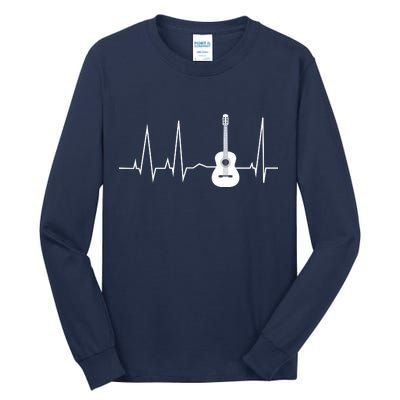 Guitar Heartbeat Pulse Tall Long Sleeve T-Shirt