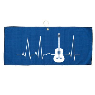 Guitar Heartbeat Pulse Large Microfiber Waffle Golf Towel