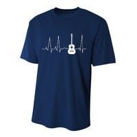 Guitar Heartbeat Pulse Performance Sprint T-Shirt