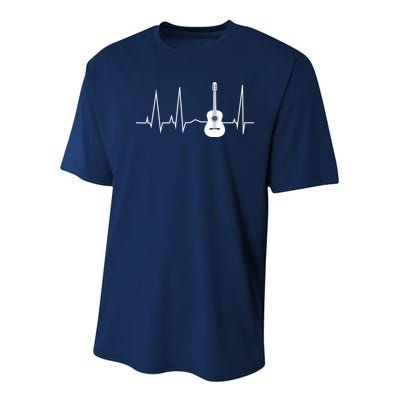 Guitar Heartbeat Pulse Youth Performance Sprint T-Shirt