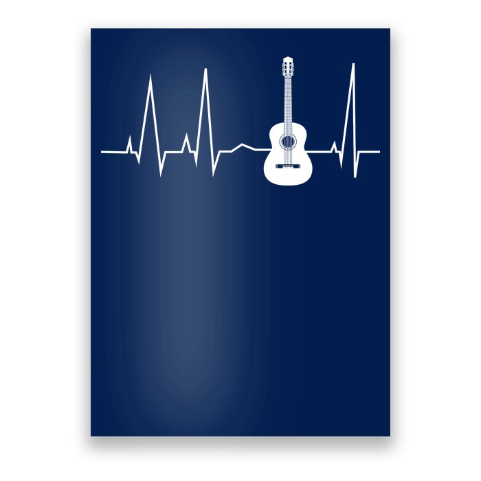 Guitar Heartbeat Pulse Poster