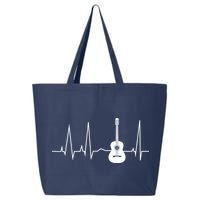 Guitar Heartbeat Pulse 25L Jumbo Tote