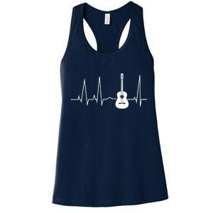 Guitar Heartbeat Pulse Women's Racerback Tank