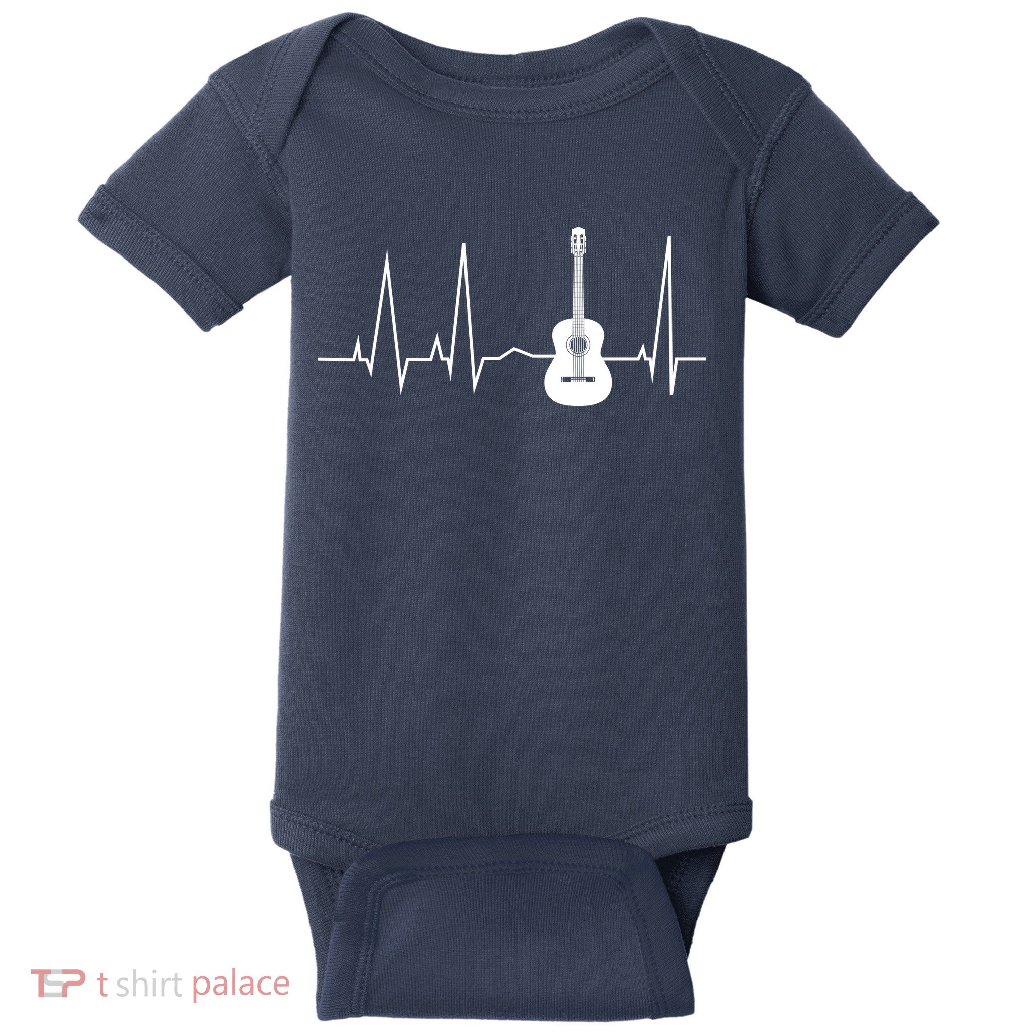 Guitar Heartbeat Pulse Baby Bodysuit