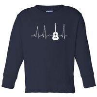 Guitar Heartbeat Pulse Toddler Long Sleeve Shirt