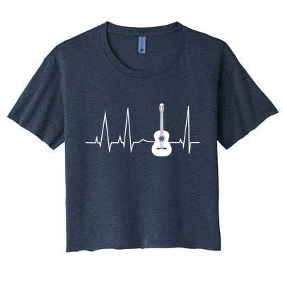 Guitar Heartbeat Pulse Crop Top