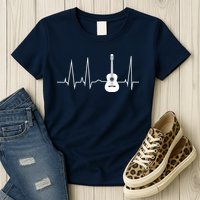 Guitar Heartbeat Pulse Womens T-Shirt