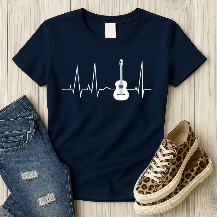 Guitar Heartbeat Pulse Womens T-Shirt