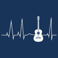 Guitar Heartbeat Pulse Womens T-Shirt