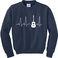 Guitar Heartbeat Pulse Kids Sweatshirt