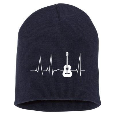 Guitar Heartbeat Pulse Short Acrylic Beanie