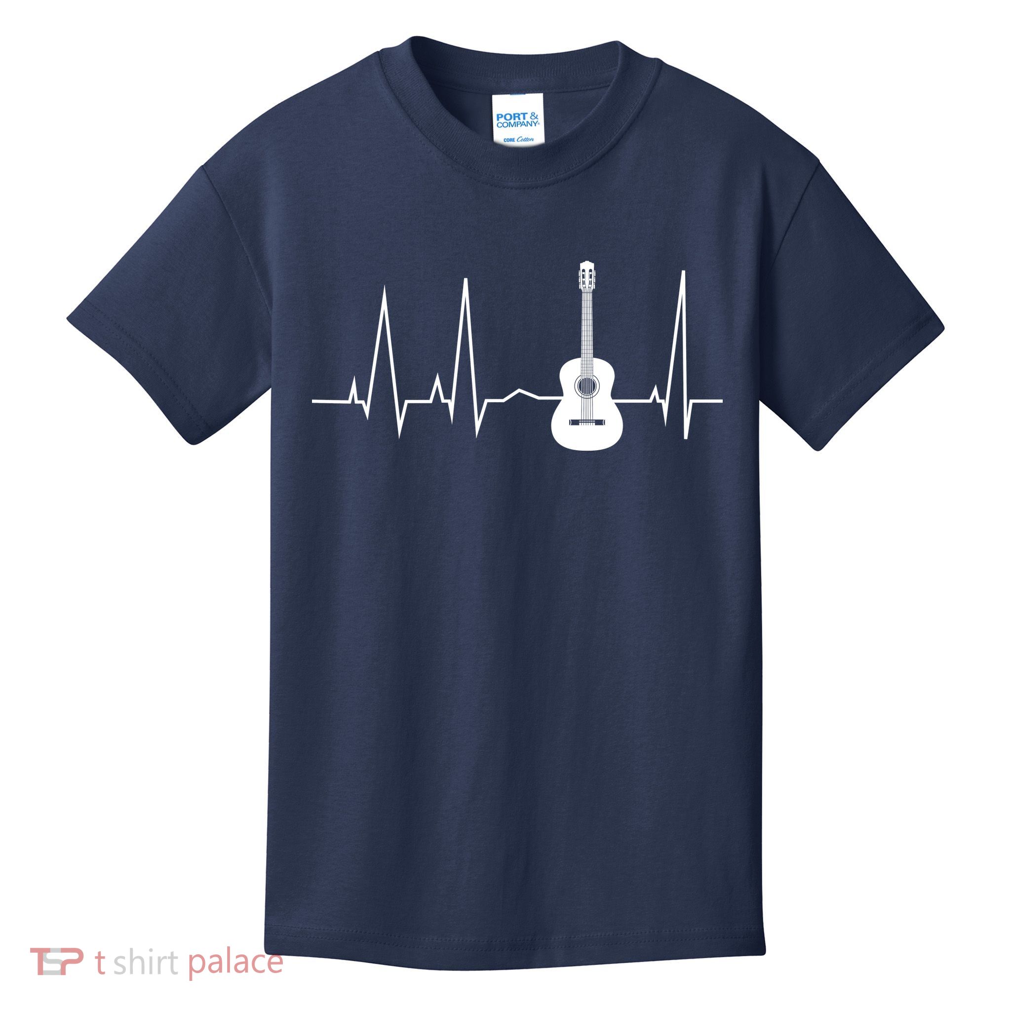 Guitar Heartbeat Pulse Kids T-Shirt