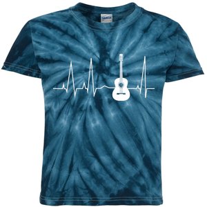 Guitar Heartbeat Pulse Kids Tie-Dye T-Shirt