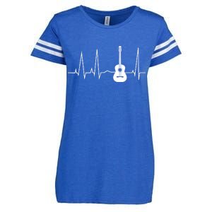 Guitar Heartbeat Pulse Enza Ladies Jersey Football T-Shirt