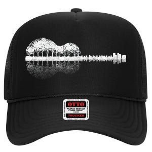 Guitar Landscape High Crown Mesh Back Trucker Hat