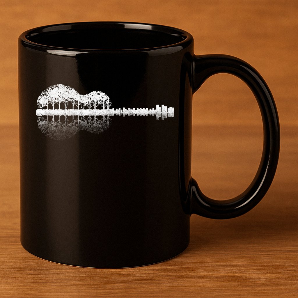 Guitar Landscape 11oz C Handle Ceramic Mug