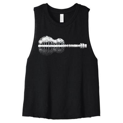 Guitar Landscape Women's Racerback Cropped Tank