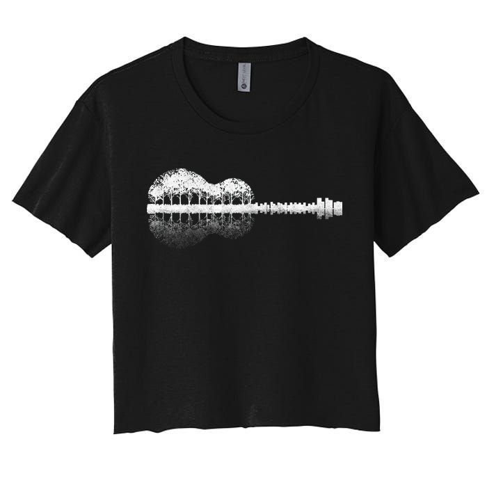 Guitar Landscape Women's Crop Top Tee