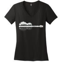 Guitar Landscape Women's V-Neck T-Shirt