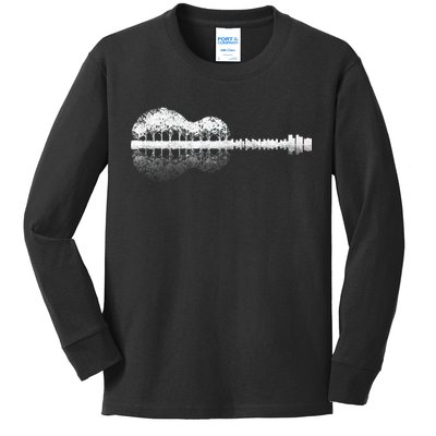 Guitar Landscape Kids Long Sleeve Shirt