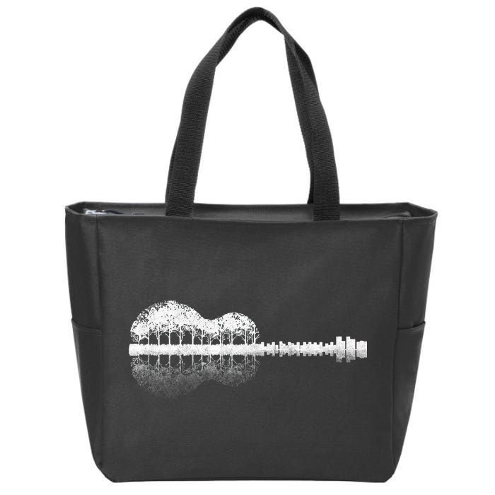 Guitar Landscape Zip Tote Bag