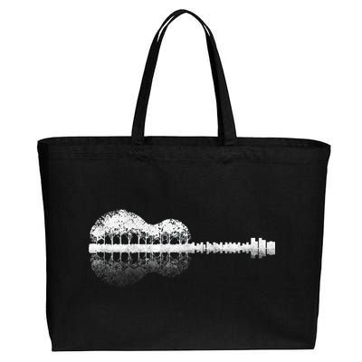 Guitar Landscape Cotton Canvas Jumbo Tote