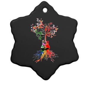 Guitar Roots Tree Of Life Ceramic Star Ornament