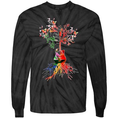 Guitar Roots Tree Of Life Tie-Dye Long Sleeve Shirt