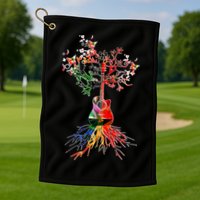 Guitar Roots Tree Of Life Golf Towel
